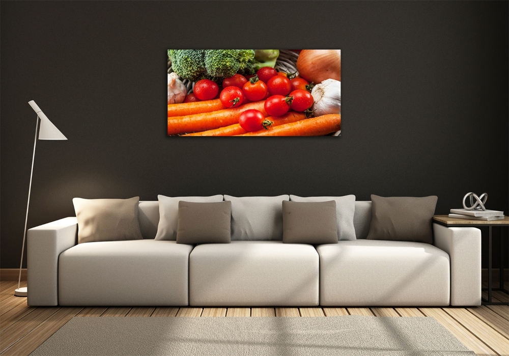 Wall art on glass Vegetables