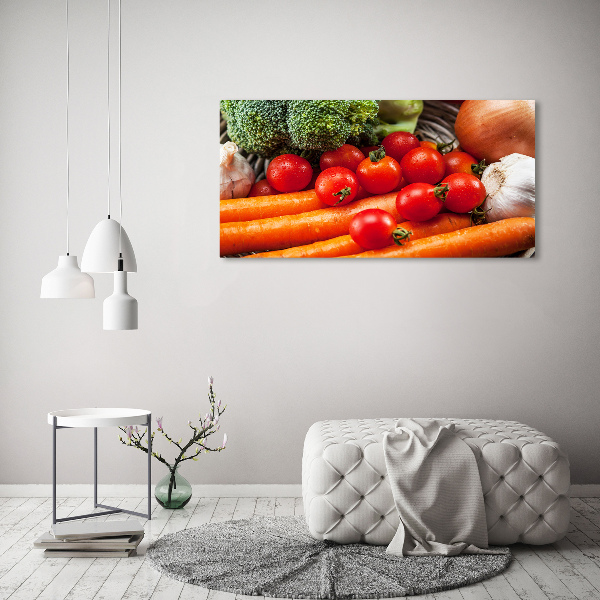 Wall art on glass Vegetables