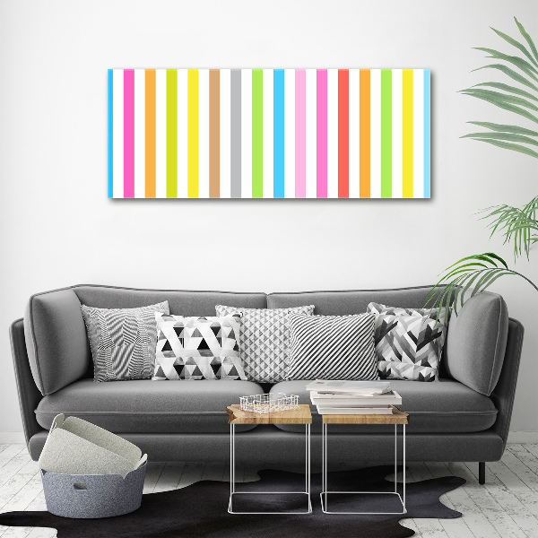 Photo printed on glass Colorful stripes