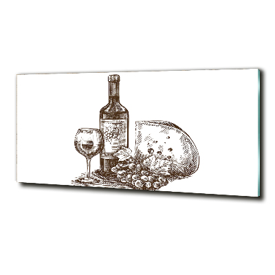 Glass art print Wine and snacks