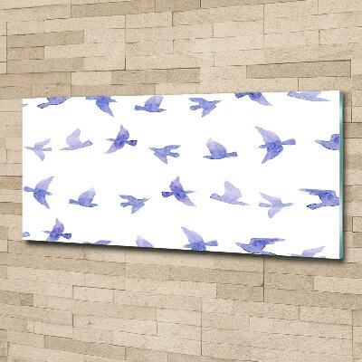 Glass wall art Swallows