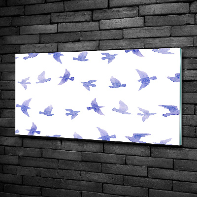 Glass wall art Swallows