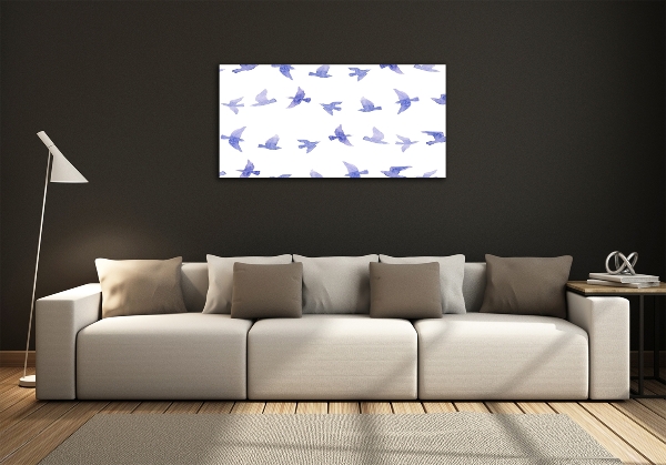 Glass wall art Swallows