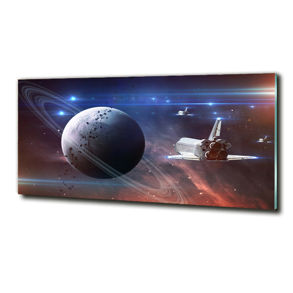 Wall art on glass Spacecraft