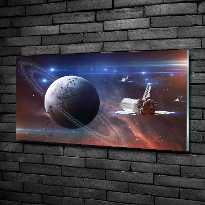 Wall art on glass Spacecraft