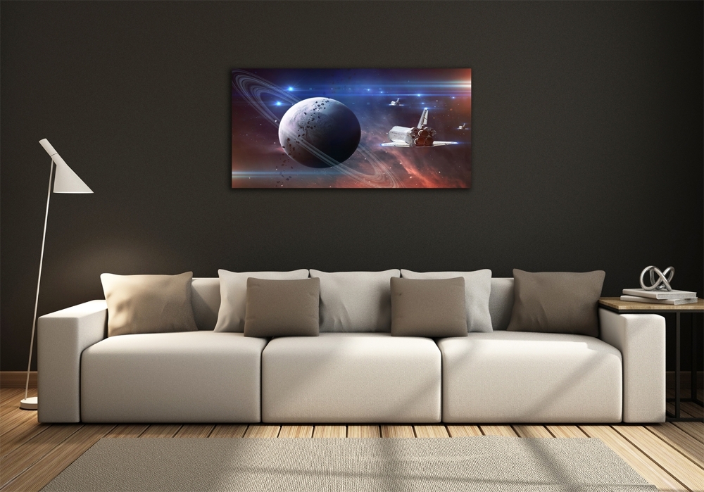 Wall art on glass Spacecraft