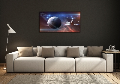 Wall art on glass Spacecraft