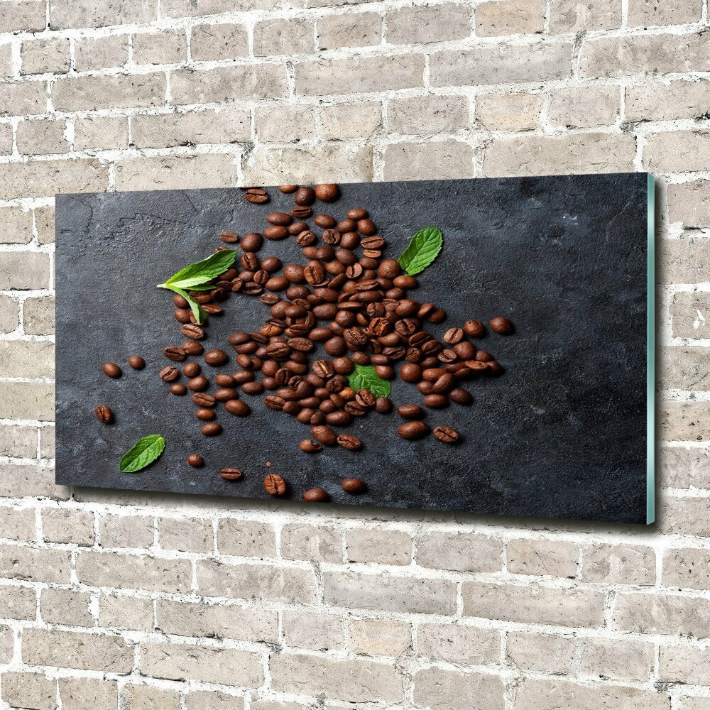 Glass art print Coffee beans