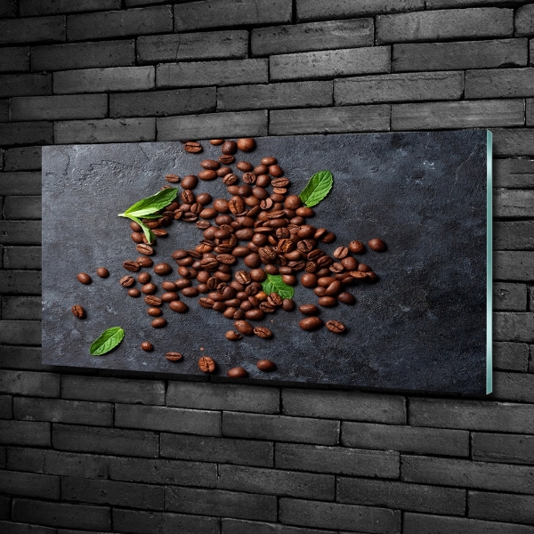 Glass art print Coffee beans