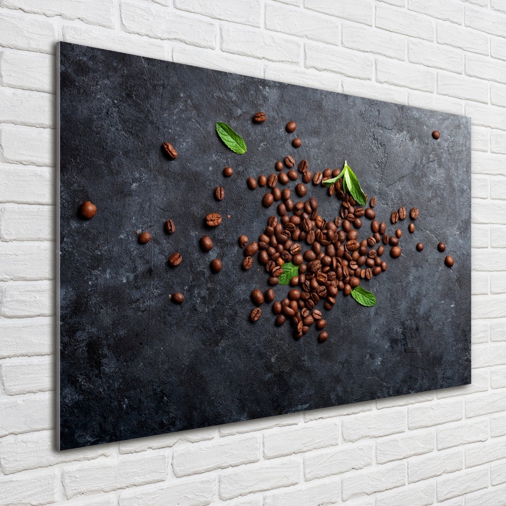 Glass art print Coffee beans