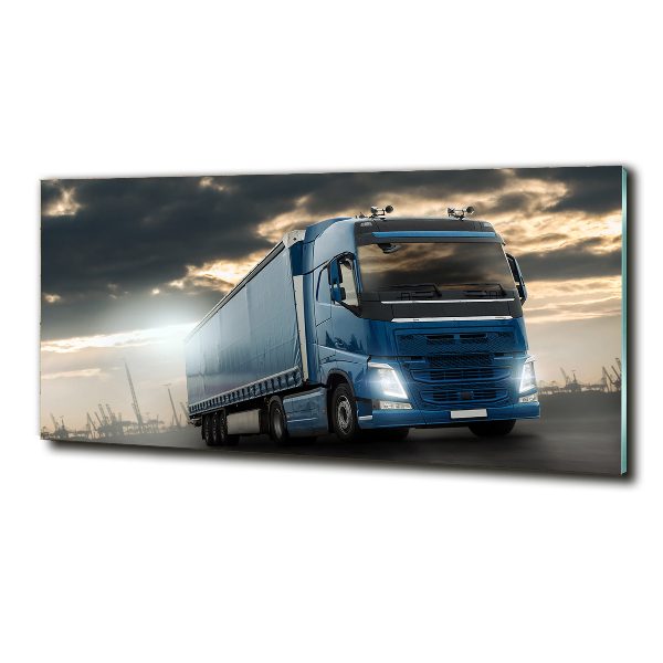 Glass picture wall art Truck