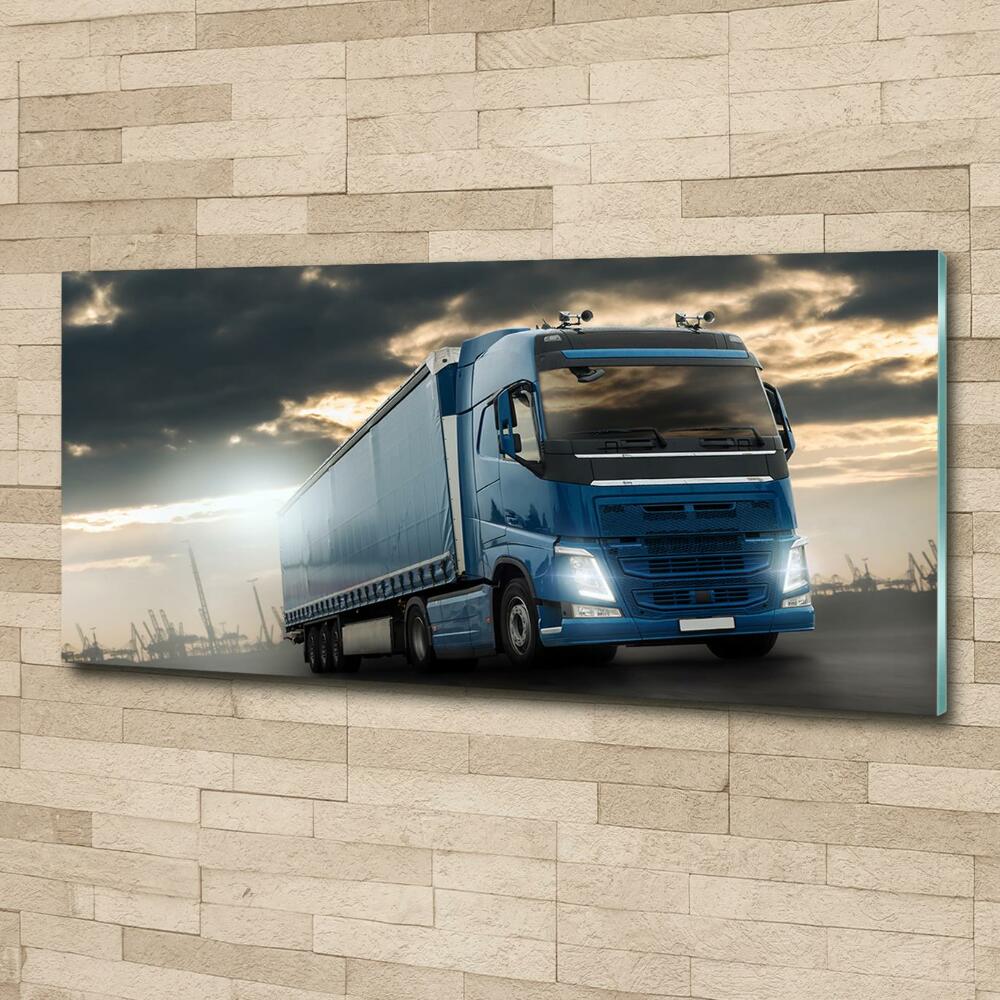 Glass picture wall art Truck