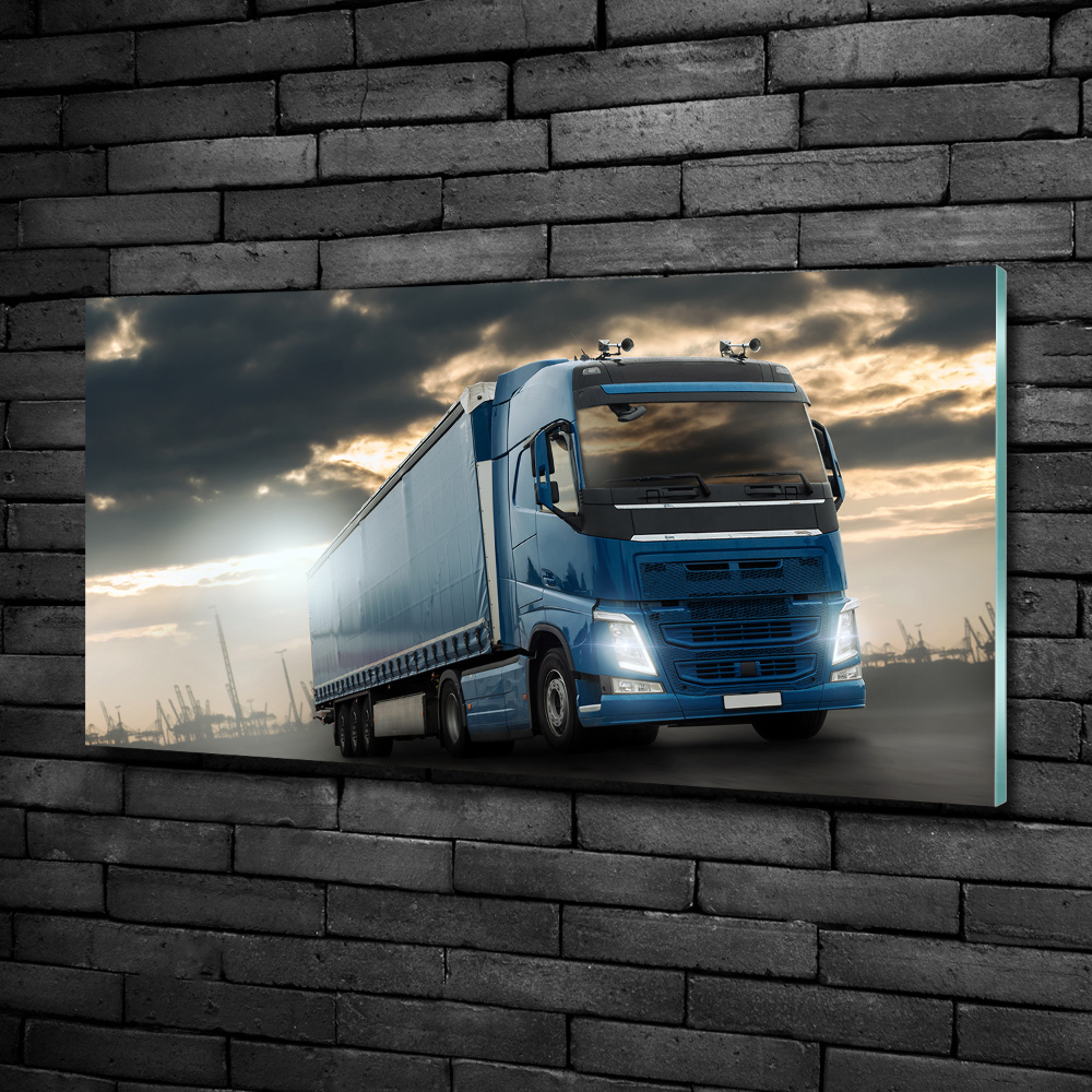 Glass picture wall art Truck