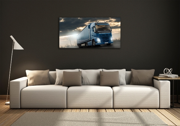 Glass picture wall art Truck