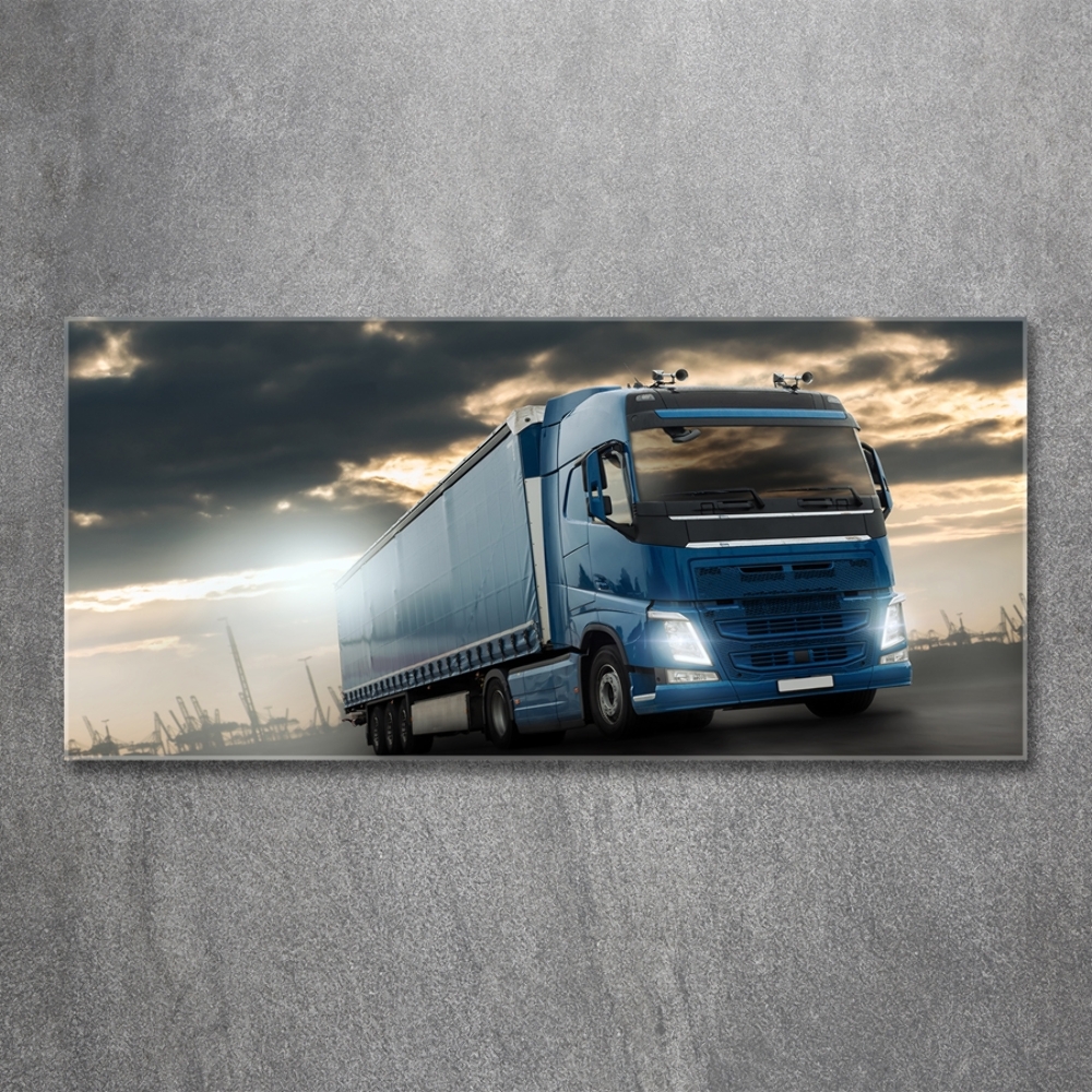 Glass picture wall art Truck