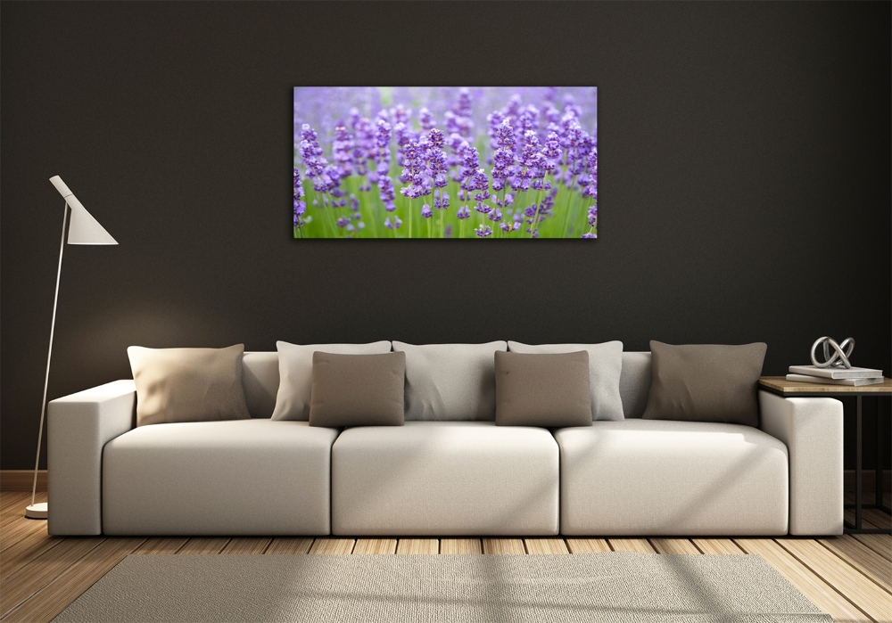 Wall art on glass Lavender