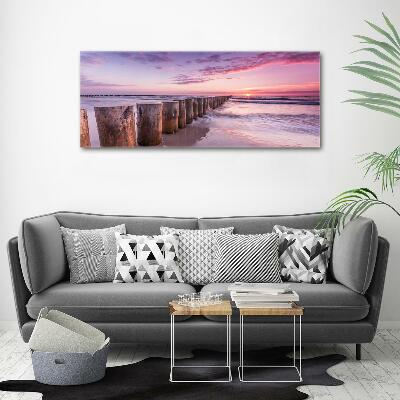 Glass wall art large Wooden breakwater