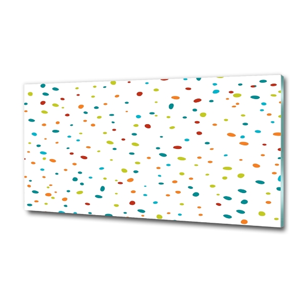 Glass art picture Colorful dots