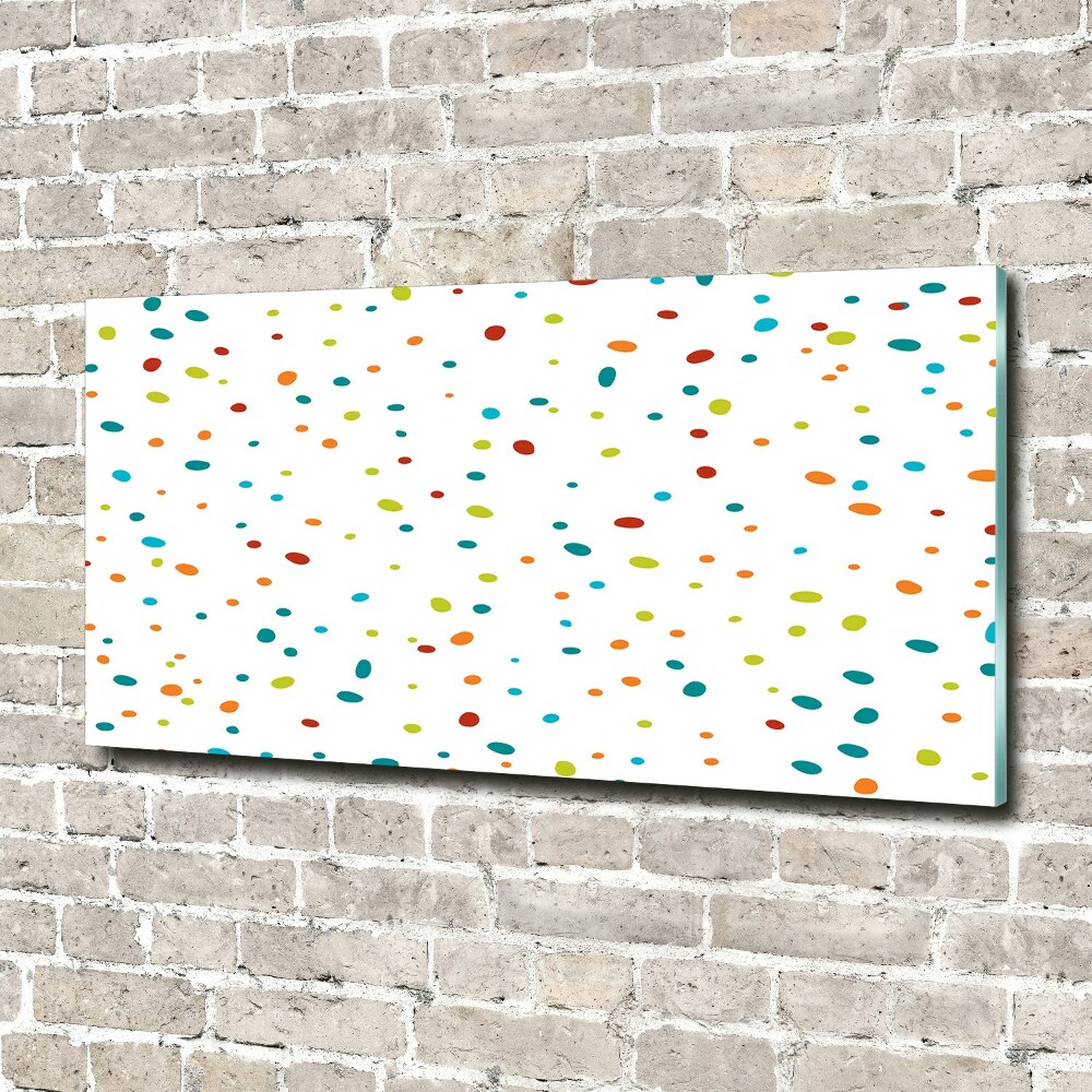 Glass art picture Colorful dots