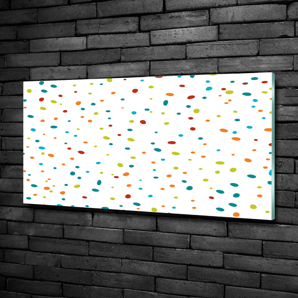 Glass art picture Colorful dots