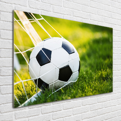 Wall art on glass Ball in the goal