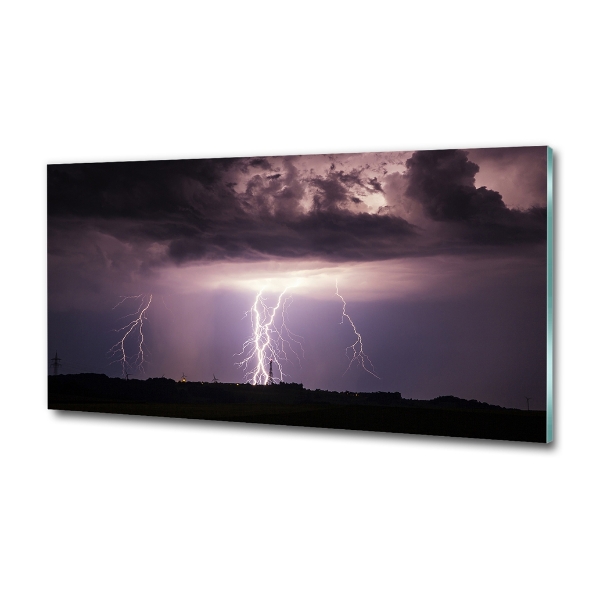 Glass picture print Thunderstorm