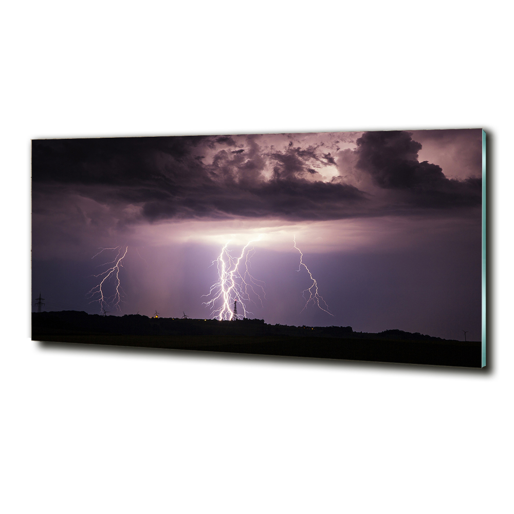 Glass picture print Thunderstorm