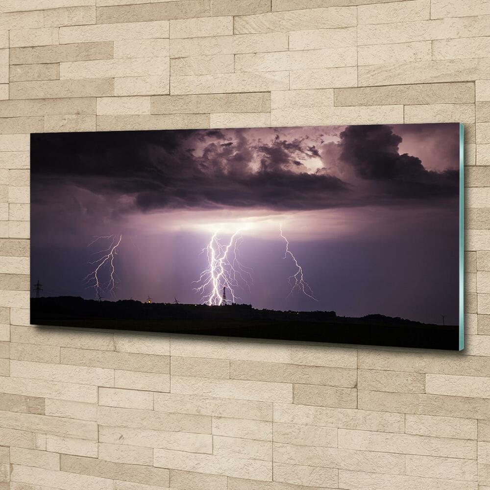 Glass picture print Thunderstorm