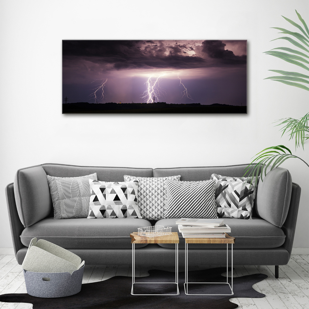 Glass picture print Thunderstorm