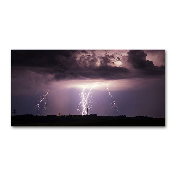 Glass picture print Thunderstorm