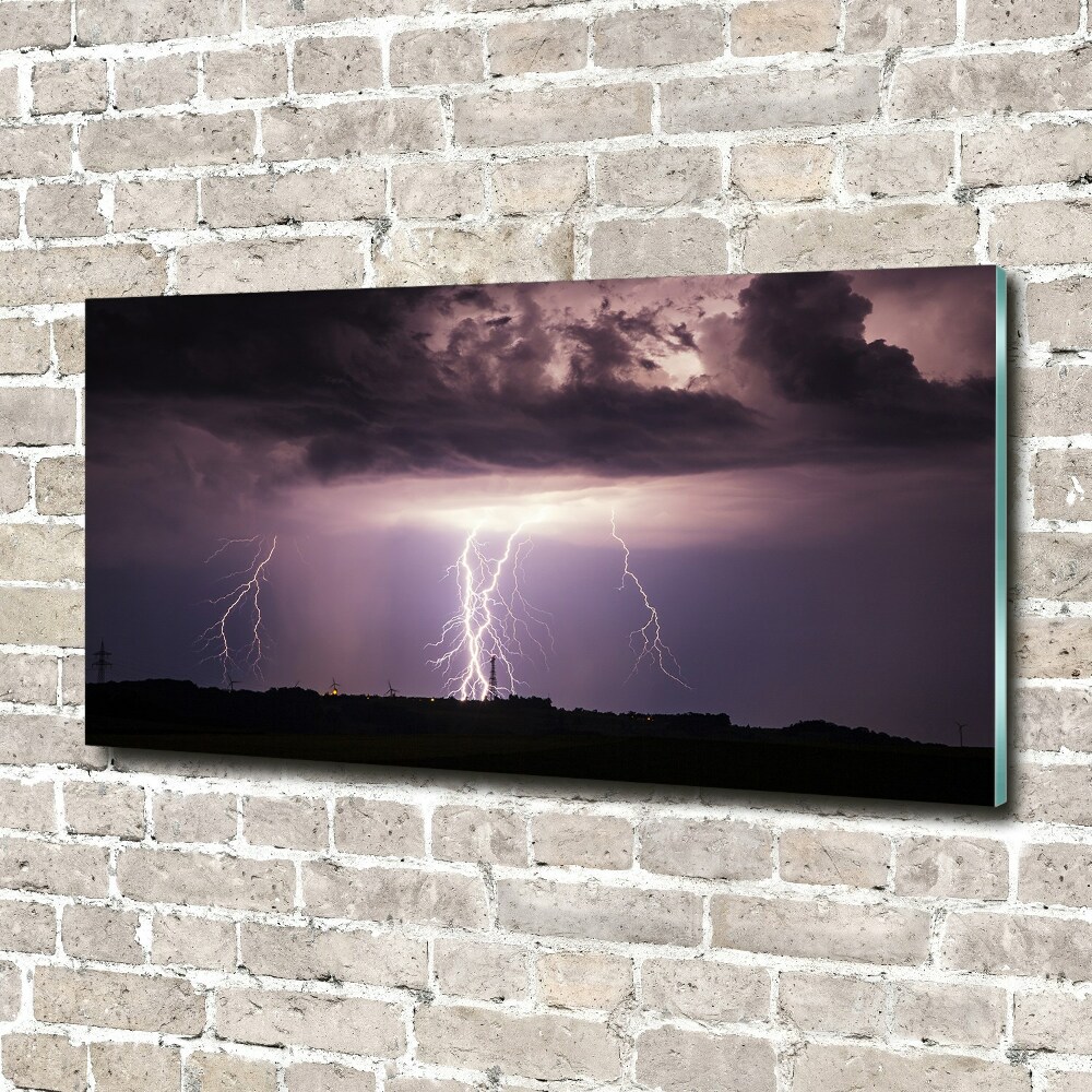 Glass picture print Thunderstorm