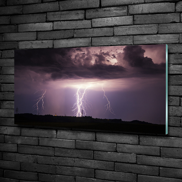 Glass picture print Thunderstorm