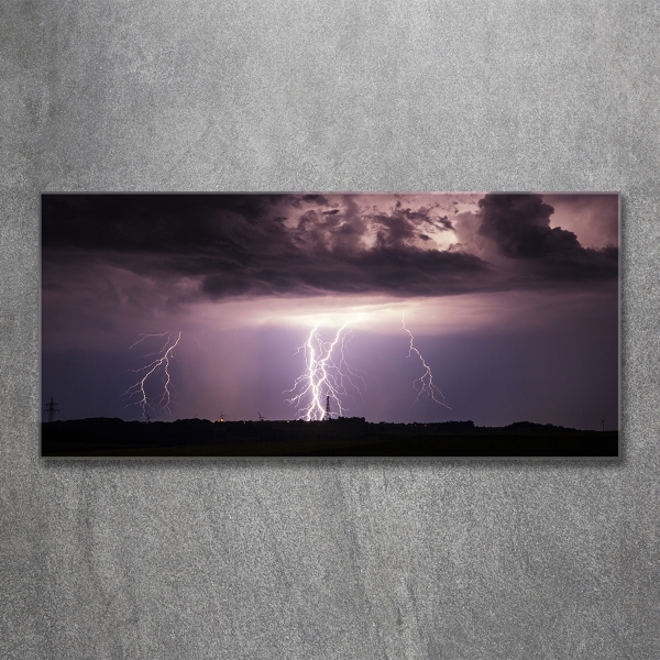 Glass picture print Thunderstorm