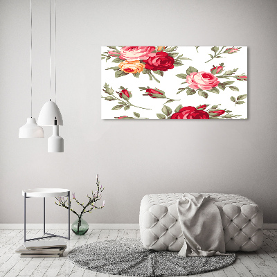 Photo printed on glass Roses