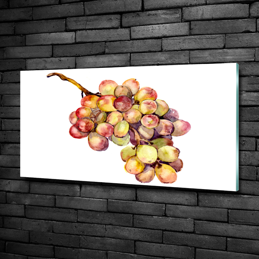 Glass art print Bunch of grapes