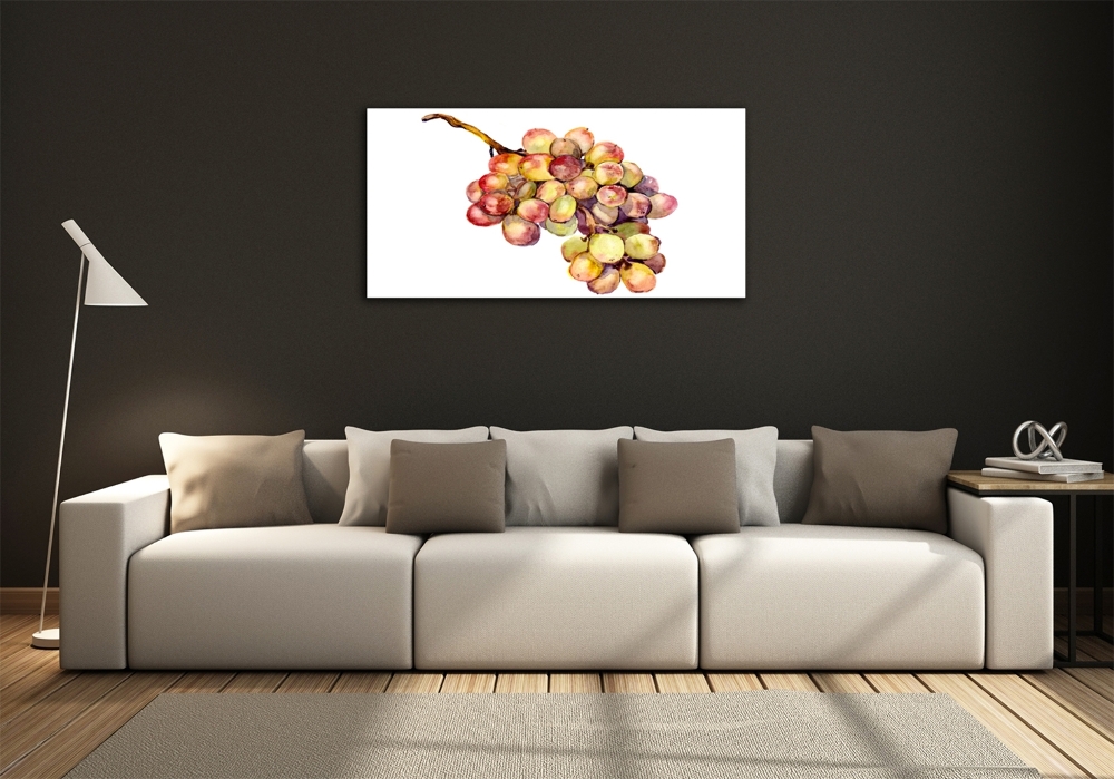 Glass art print Bunch of grapes