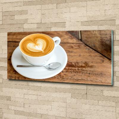 Wall art on glass Coffee in a cup