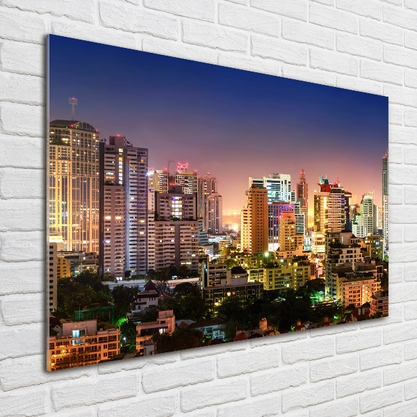 Glass art print Bangkok at night