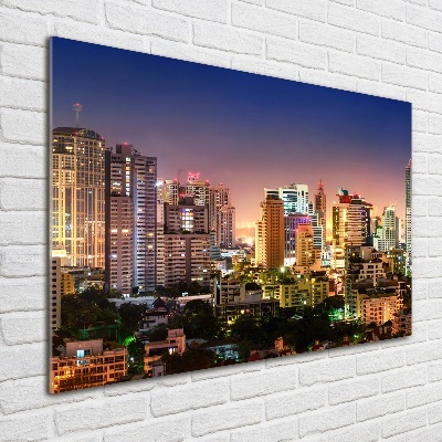 Glass art print Bangkok at night