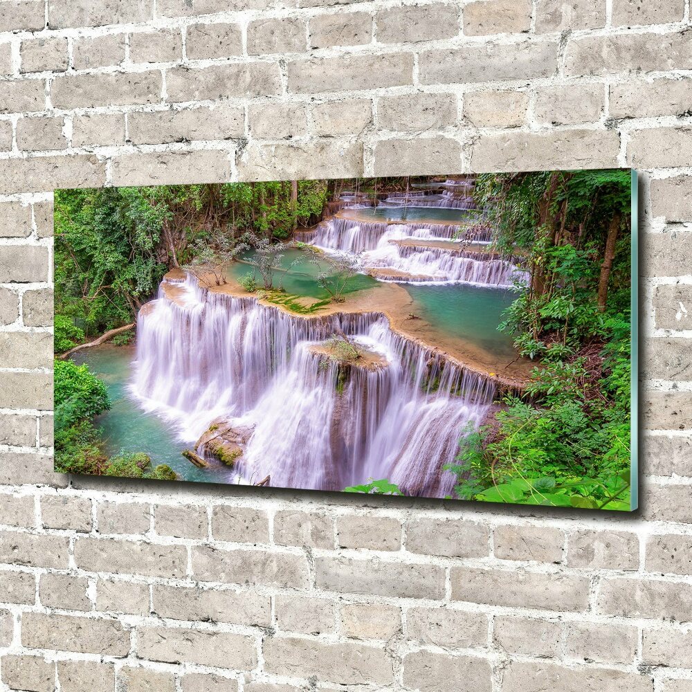 Glass picture print Thailand waterfall