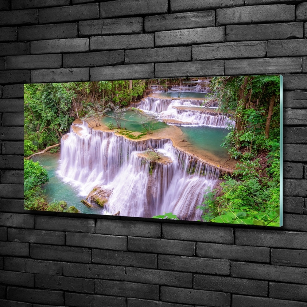 Glass picture print Thailand waterfall