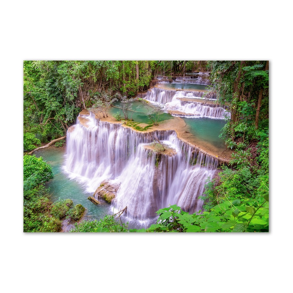 Glass picture print Thailand waterfall