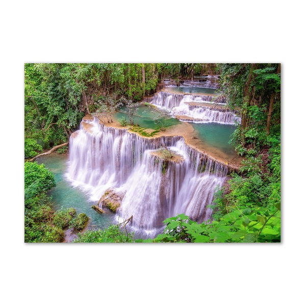 Glass picture print Thailand waterfall