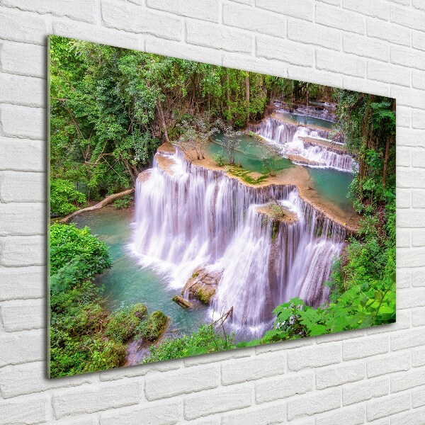 Glass picture print Thailand waterfall