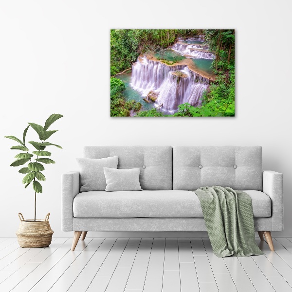 Glass picture print Thailand waterfall