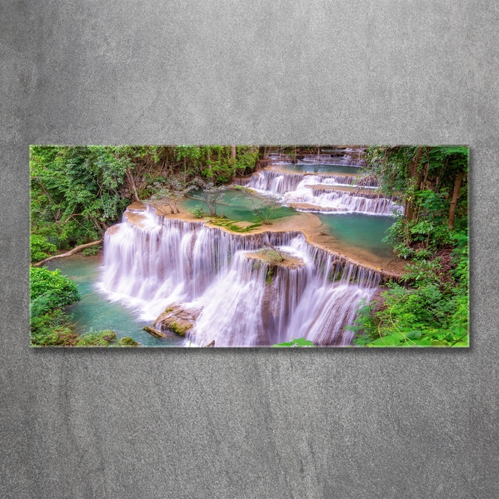 Glass picture print Thailand waterfall