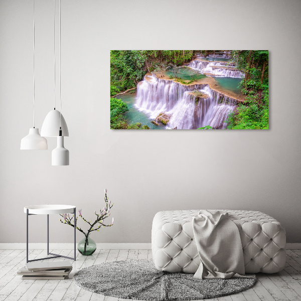 Glass picture print Thailand waterfall