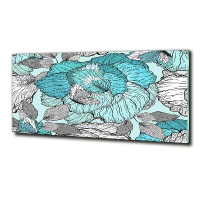 Glass picture wall art Floral pattern