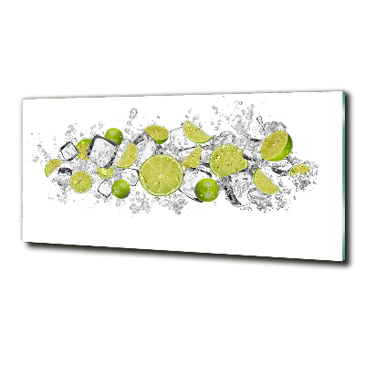 Glass art print Ice dice lime