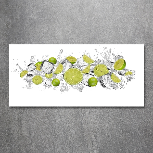 Glass art print Ice dice lime